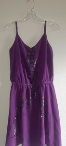 Date night deep purple sequin dress